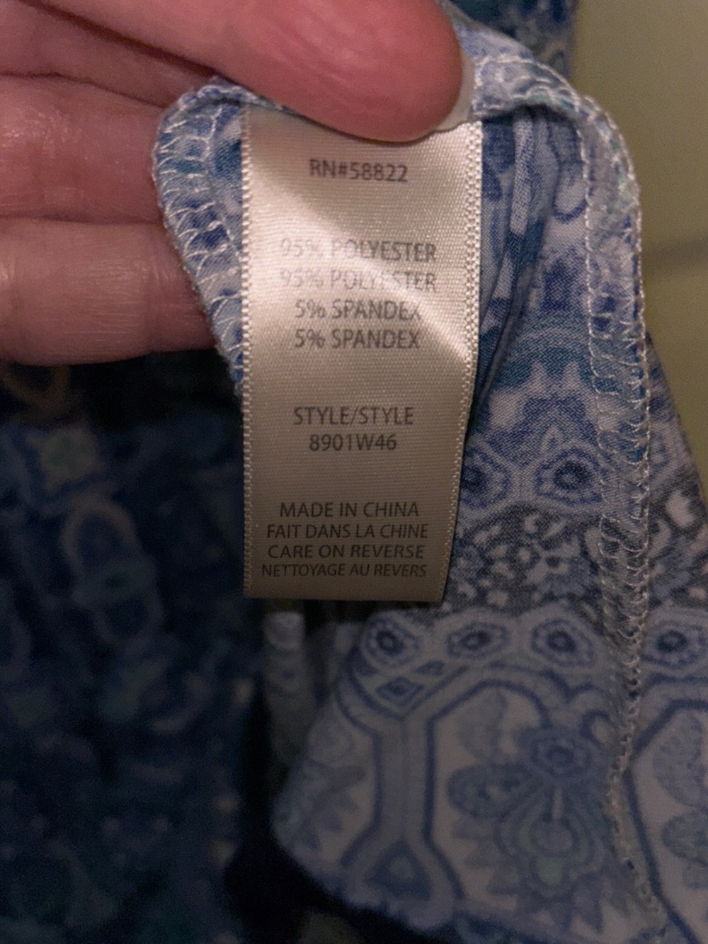 Sleeveless Blue Patterned Wrap-Front Maxi Dress - Picture 4 of 5